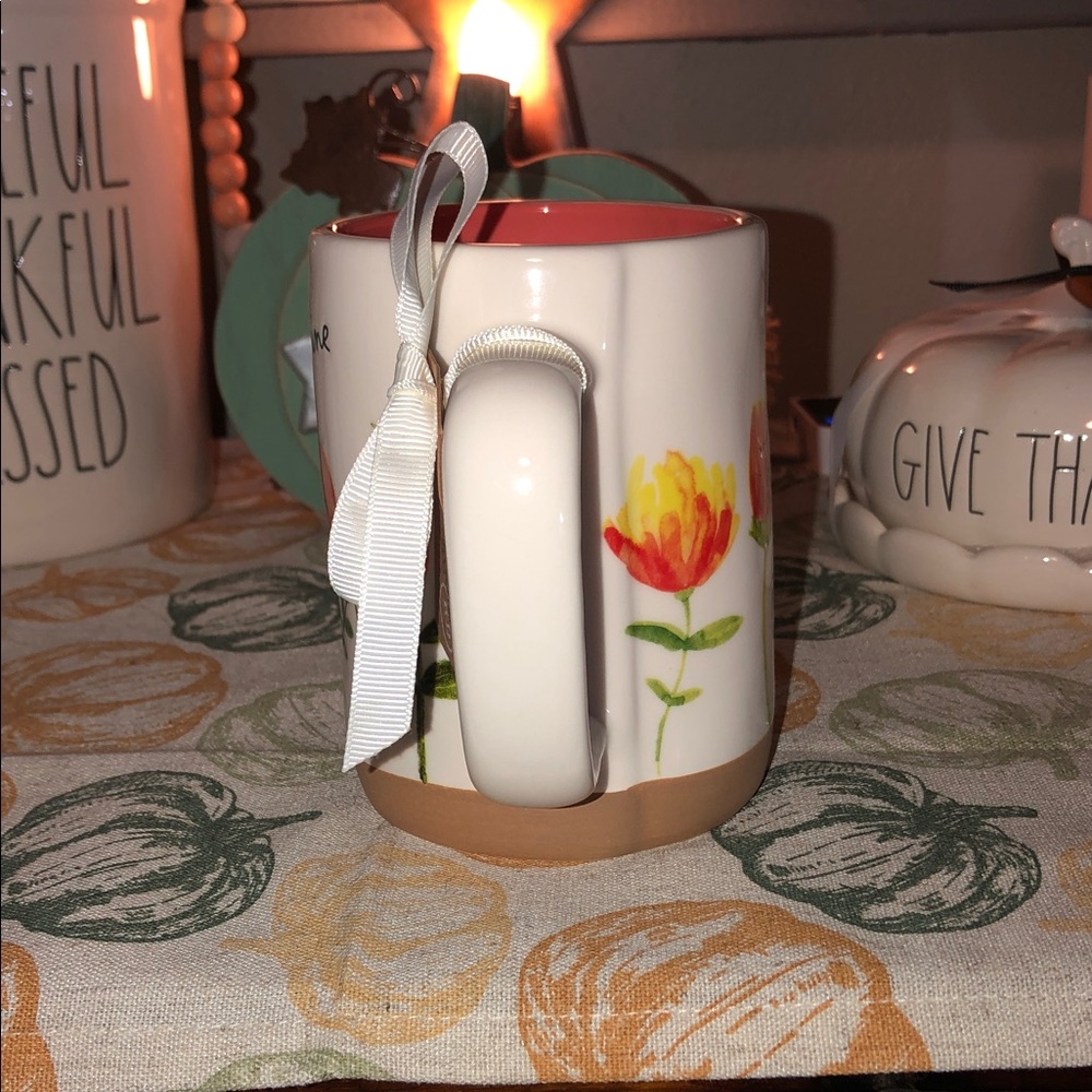 Rae Dunn HELLO SUNSHINE Mug Flowers & Unfinished Bottom - Picture 3 of 7